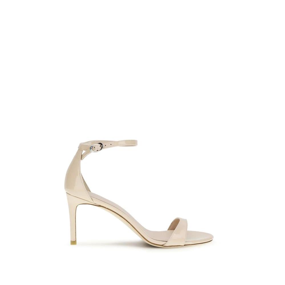 Stuart Weitzman Multicolor Calf Leather Bos Taurus Stiletto Heel Sandals