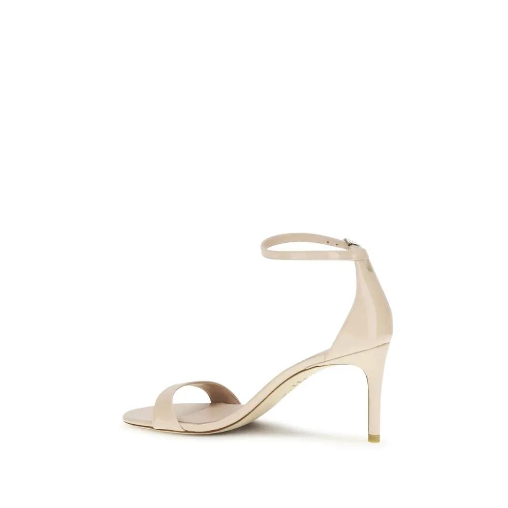 Stuart Weitzman Multicolor Calf Leather Bos Taurus Stiletto Heel Sandals