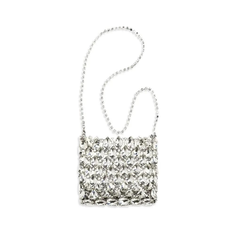 Self-Portrait Silver Polyester Shoulder Bag