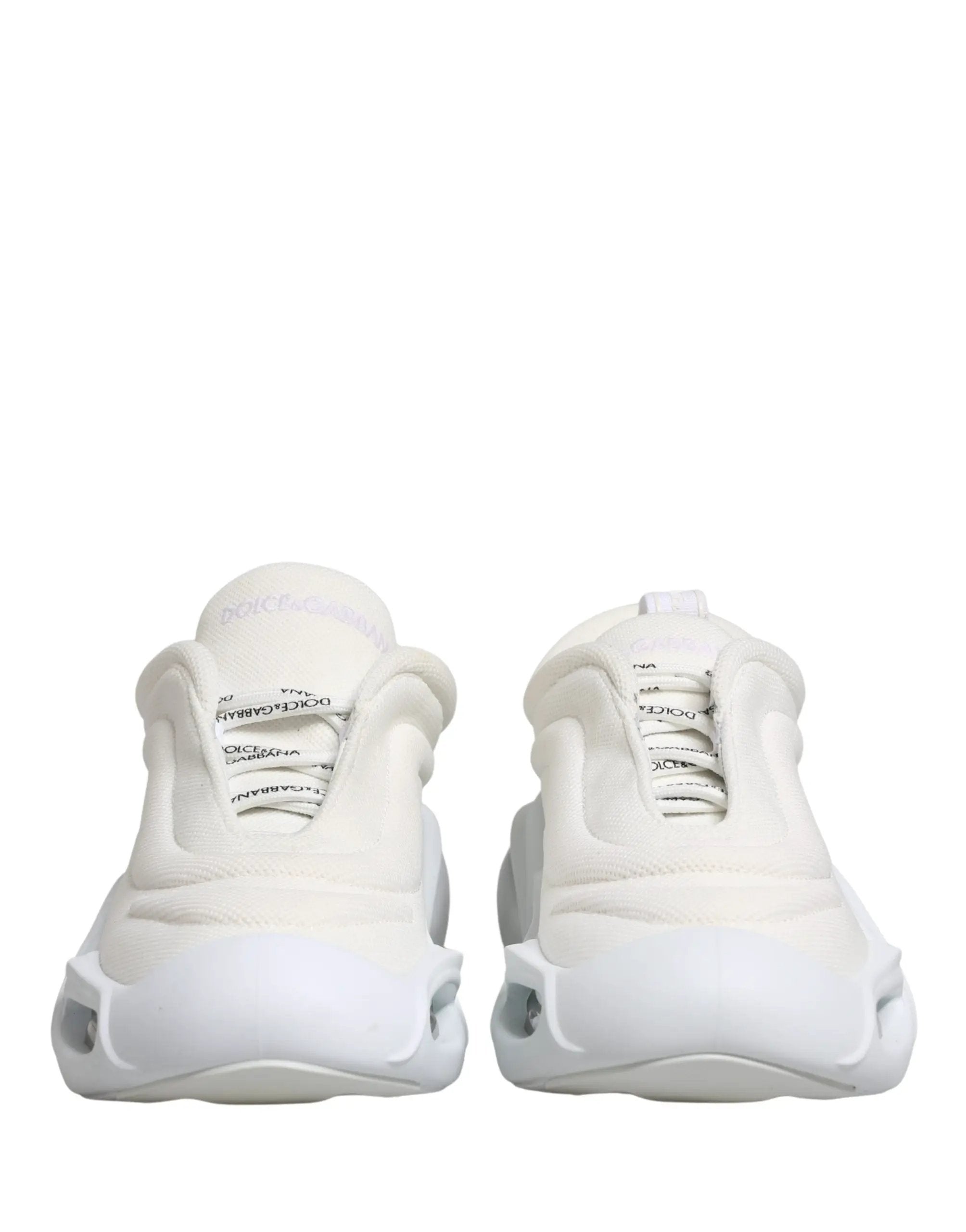 Dolce & Gabbana White Slip On Wave Low Top Sneakers Shoes