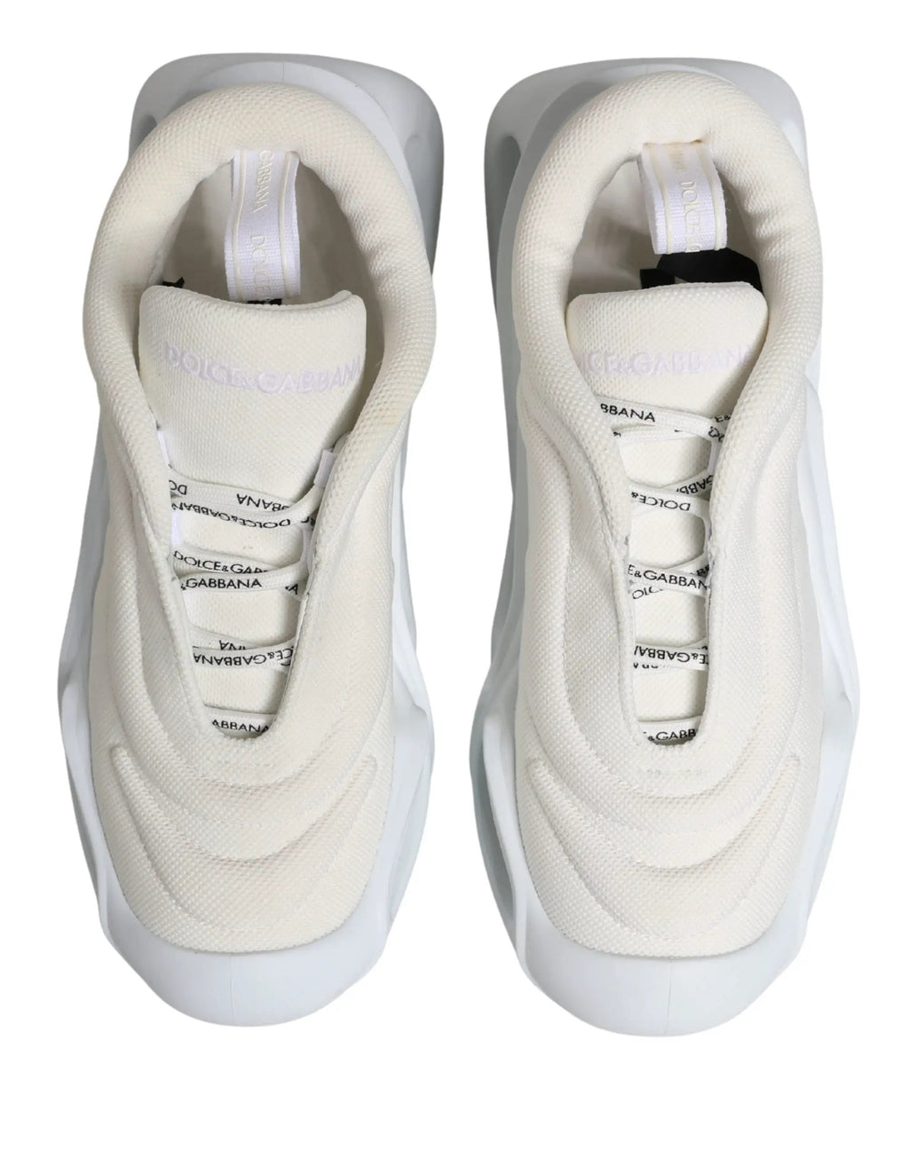 Dolce & Gabbana White Slip On Wave Low Top Sneakers Shoes