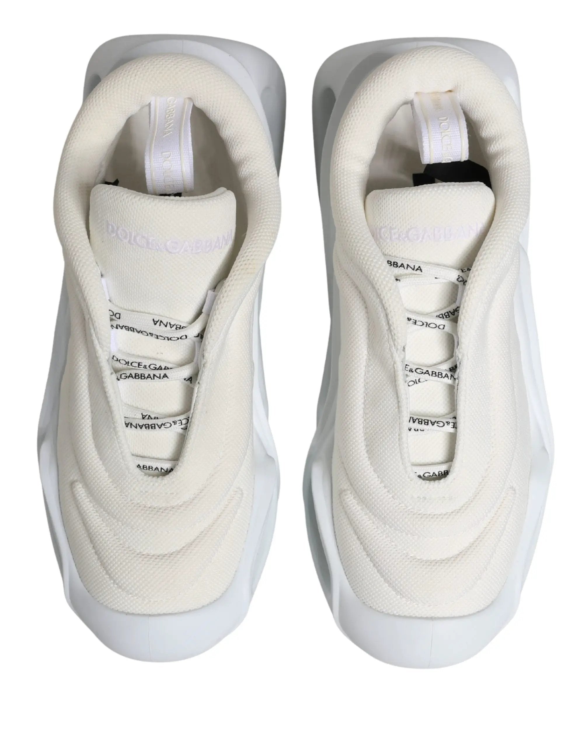 Dolce & Gabbana White Slip On Wave Low Top Sneakers Shoes