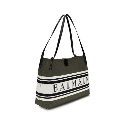 Sac à main Balmain en coton noir
