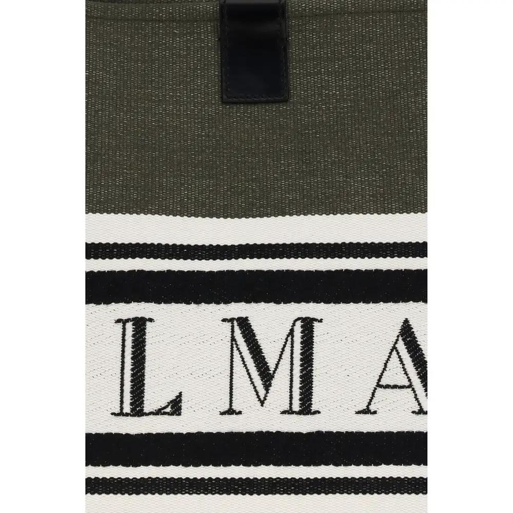 Balmain Black Cotton Handbag