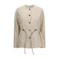 Women’s Linen Silk Jacket – Max Mara Carezza Drawstring Jacket SS26