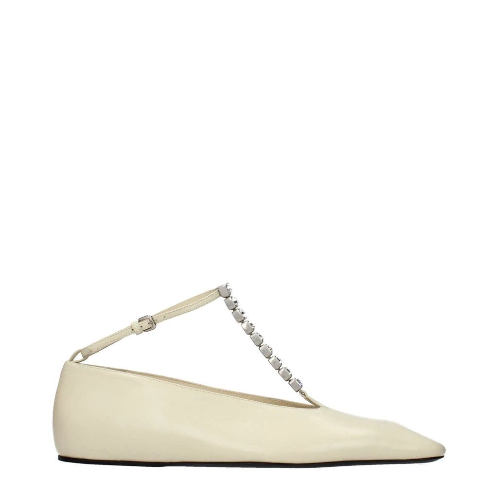 Ballerines Jil Sander en cuir beige