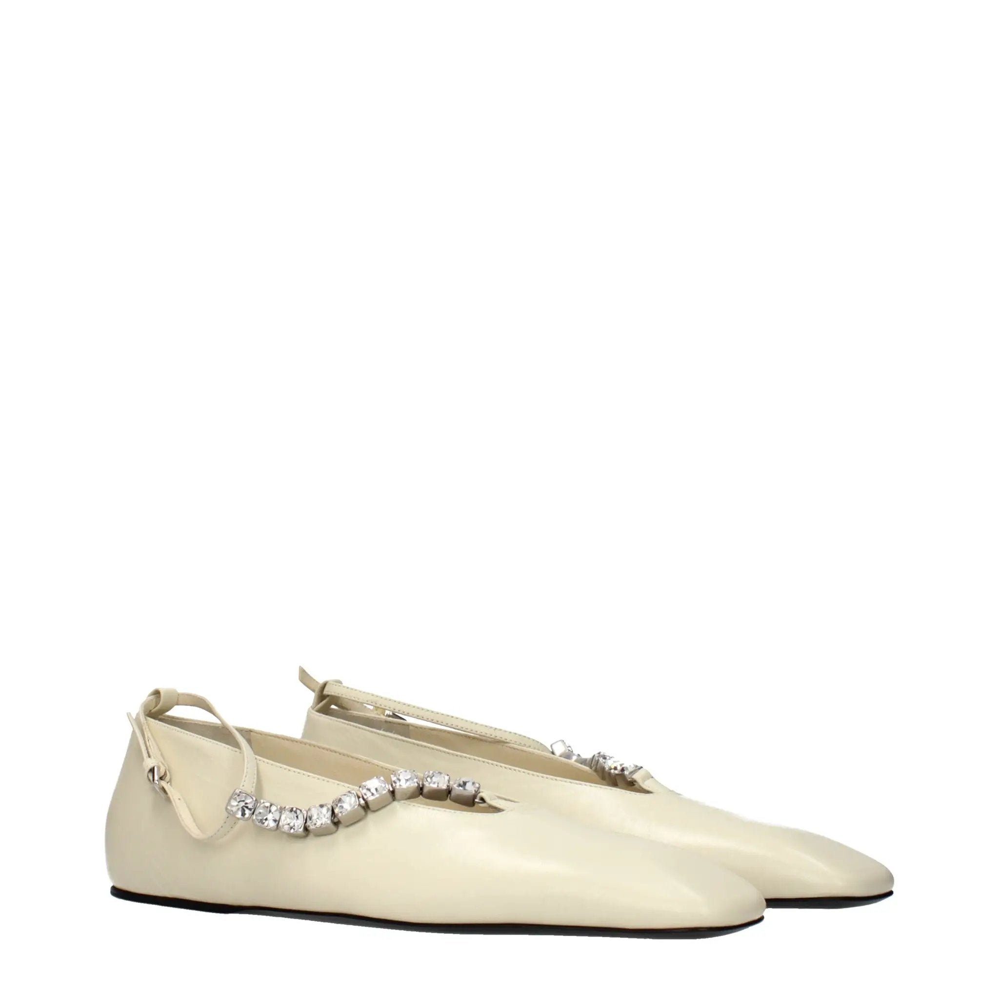 Ballerines Jil Sander en cuir beige