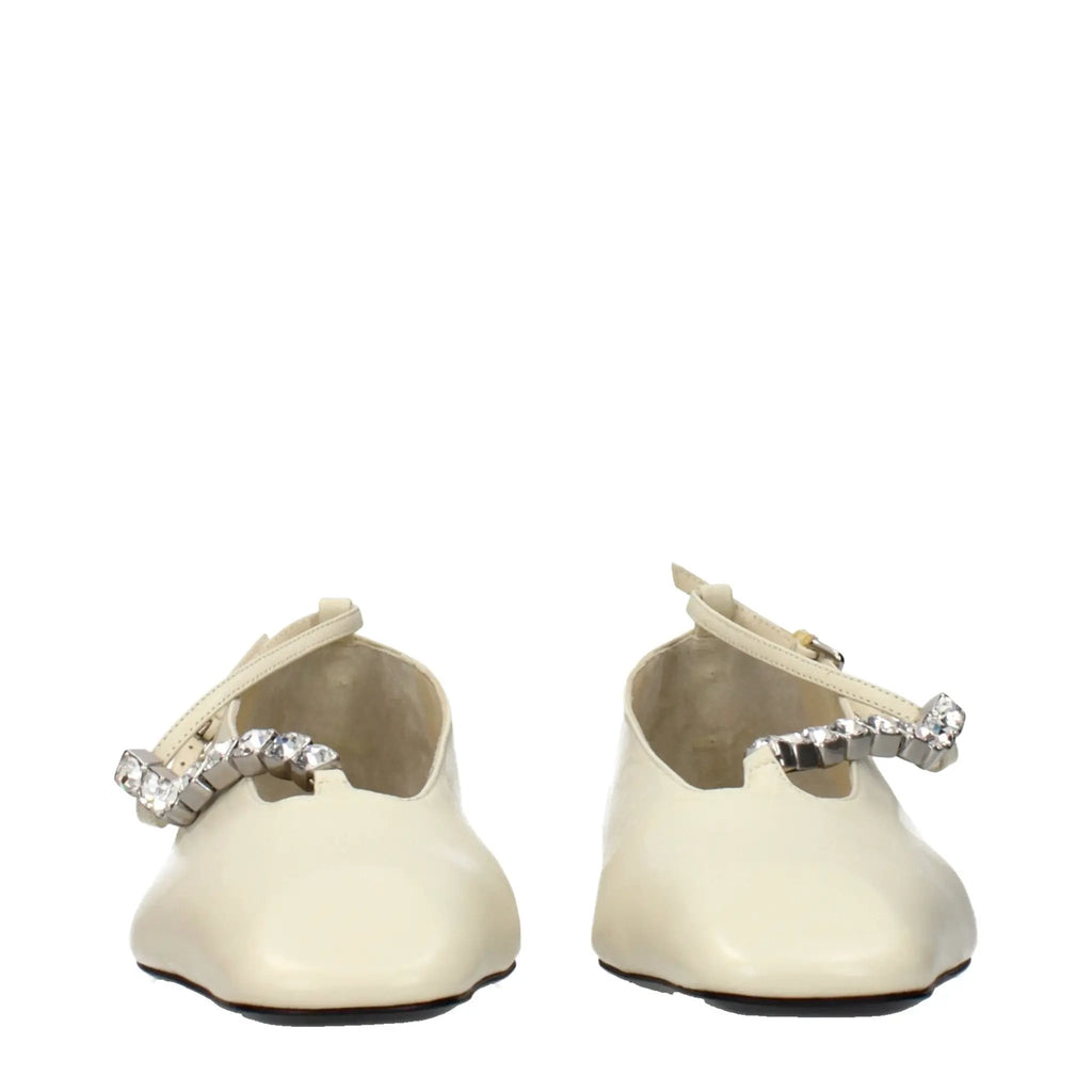 Ballerines Jil Sander en cuir beige