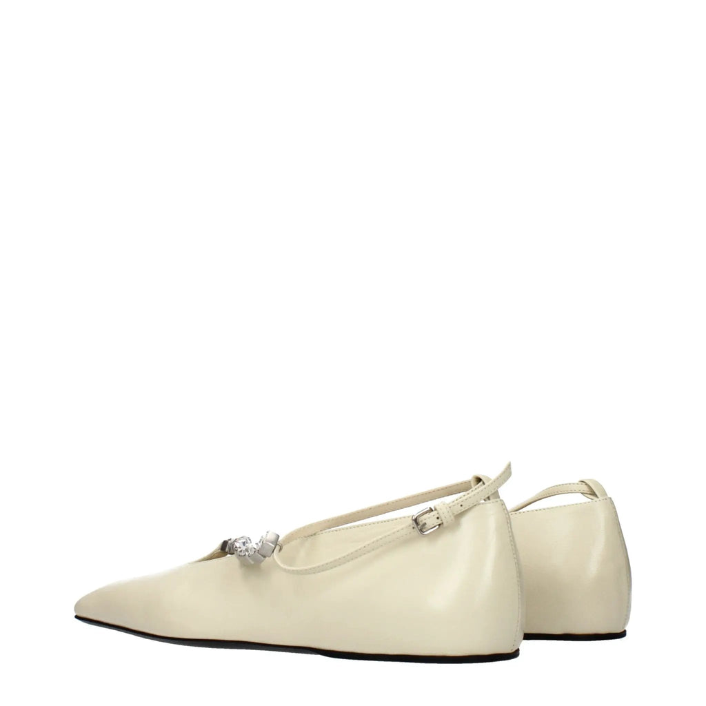 Ballerines Jil Sander en cuir beige