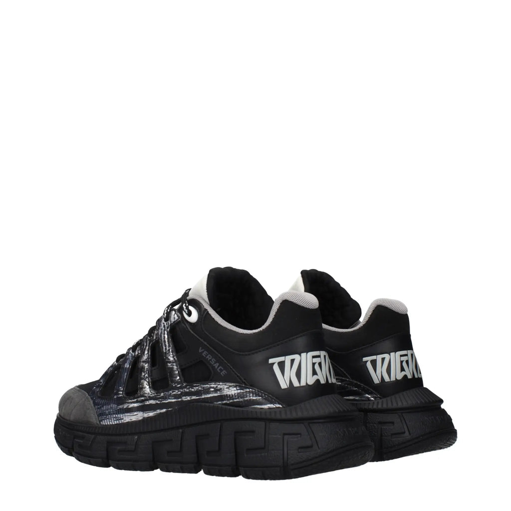 Versace Black Fabric Athletic Sneakers
