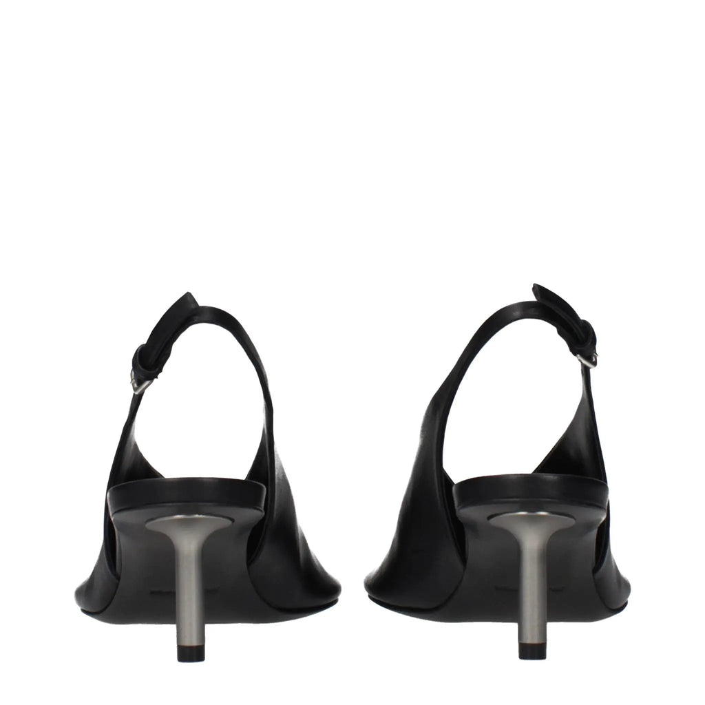 Jil Sander Black Leather Pumps