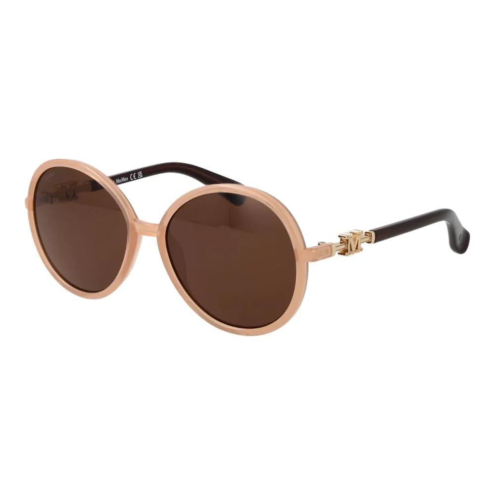 Lunettes de soleil Max Mara en plastique beige