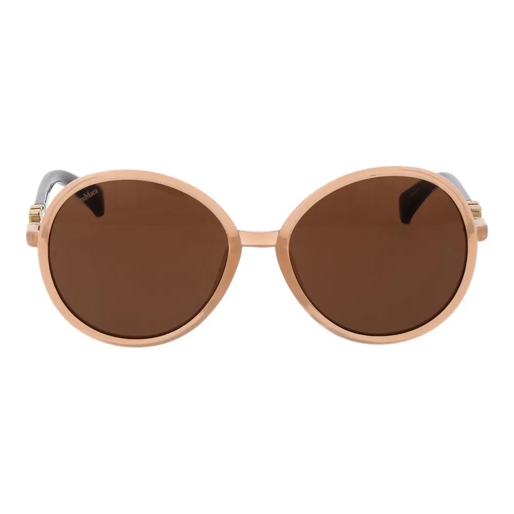 Lunettes de soleil Max Mara en plastique beige