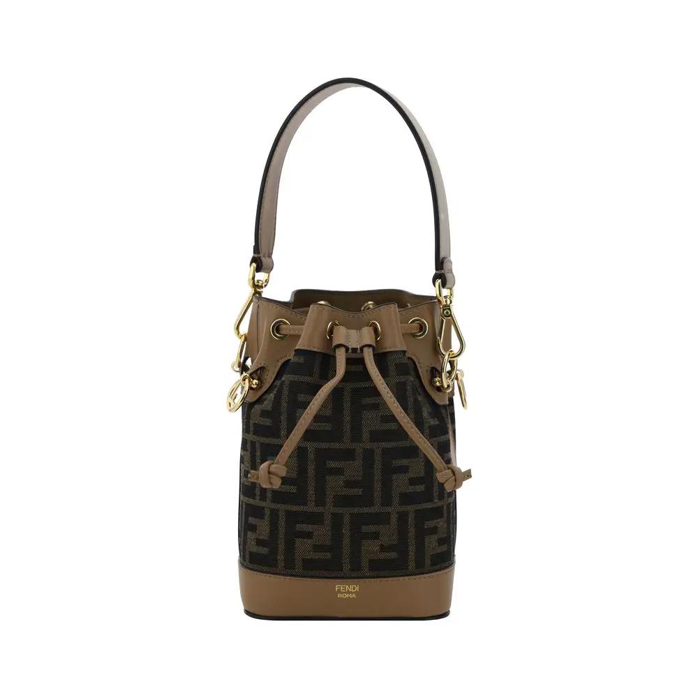 Fendi Brown Calf Leather Bos Taurus Backet Bag