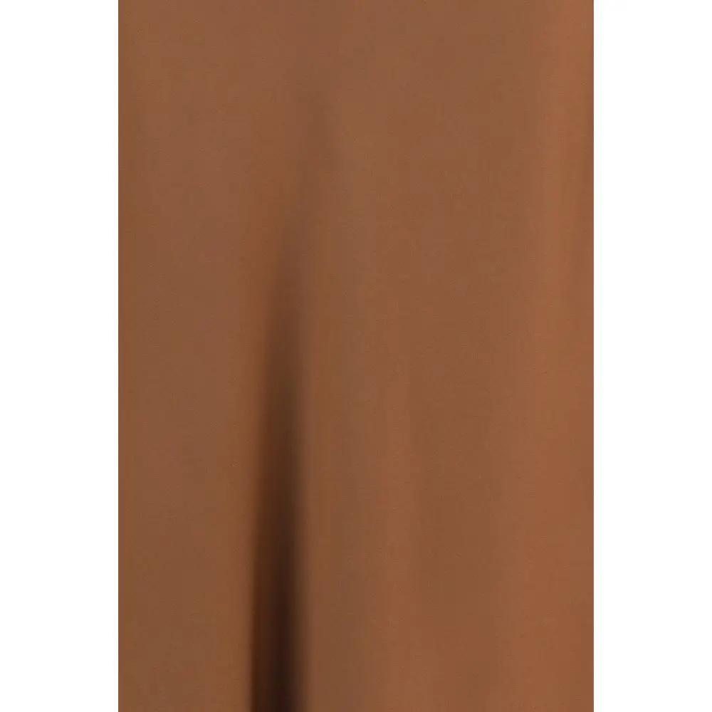 Jupe midi Brunello Cucinelli en acétate marron