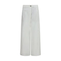 Brunello Cucinelli White Cotton Casual Pants