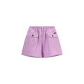 Short Bermuda Femme Coton Violet – Short Décontracté Logo Prada PE26