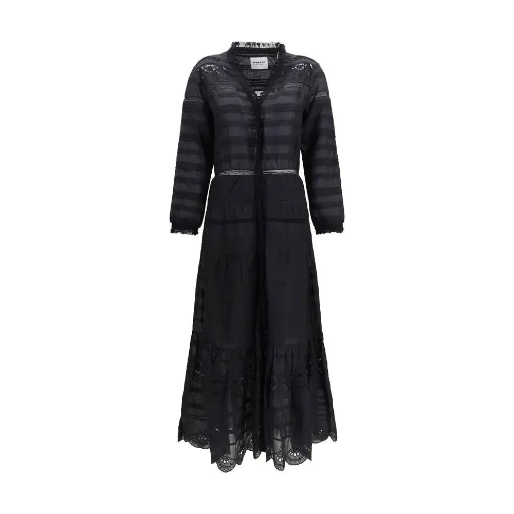 Robe décontractée en coton noir Marant Étoile