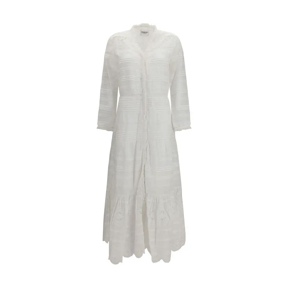 Marant Etoile White Cotton Casual Dress
