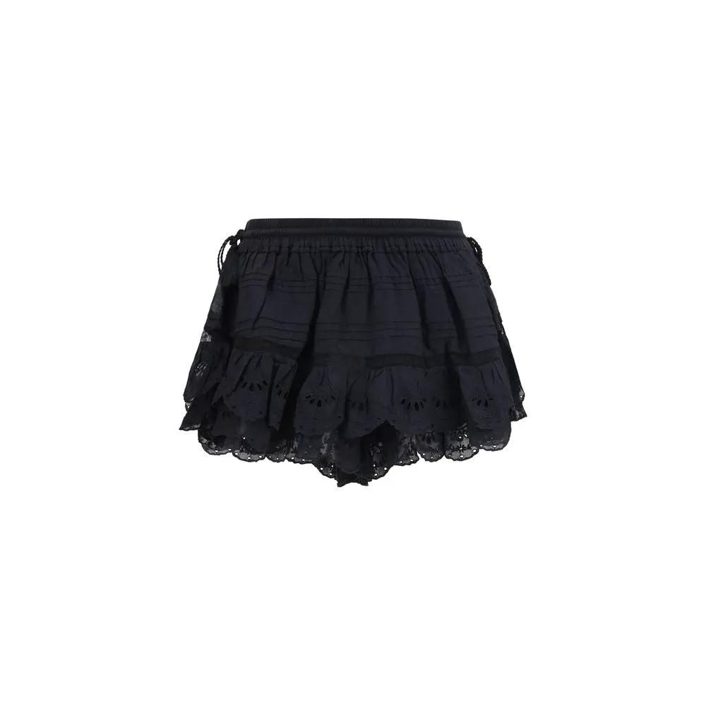 Short et mini-short en coton noir Marant Étoile