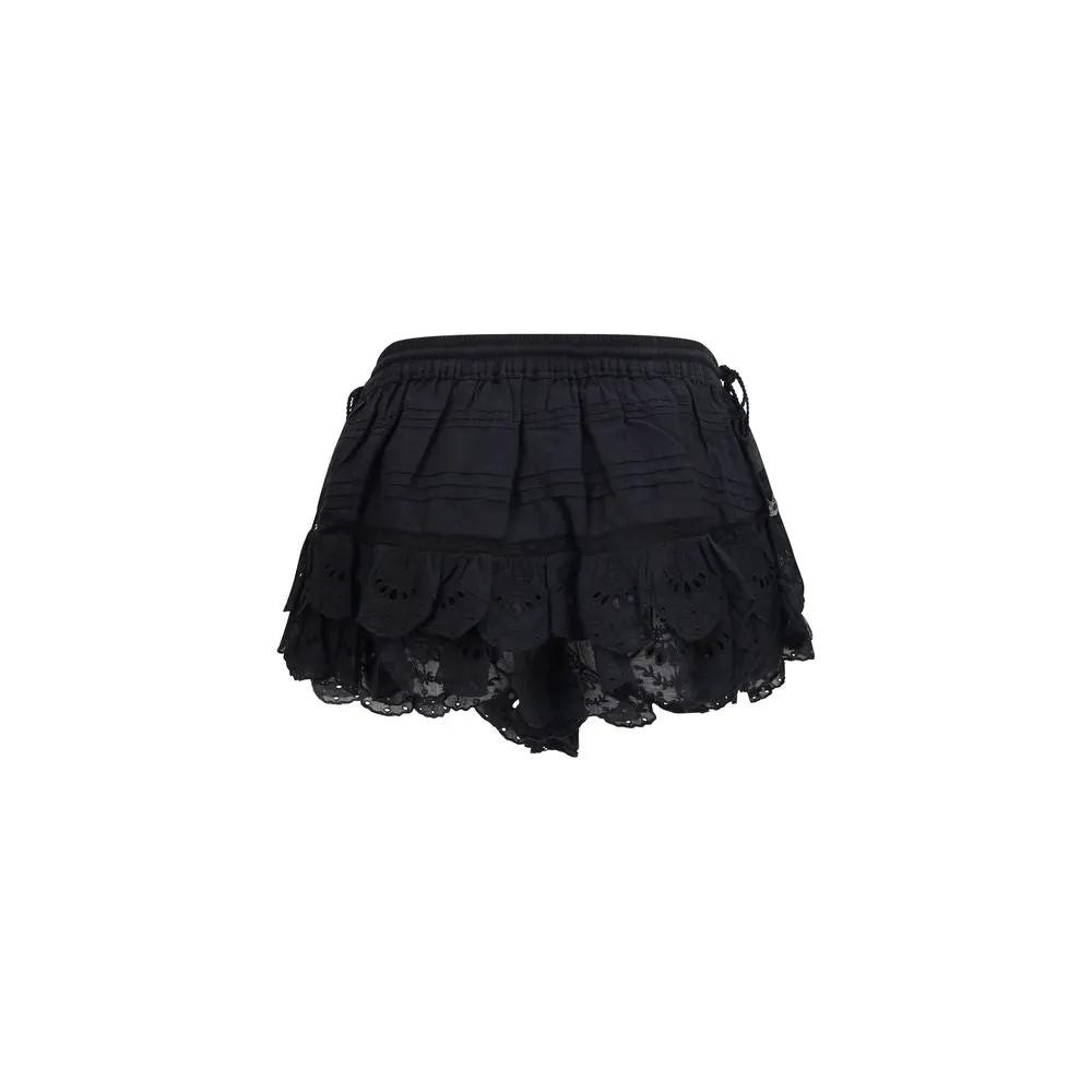 Short et mini-short en coton noir Marant Étoile