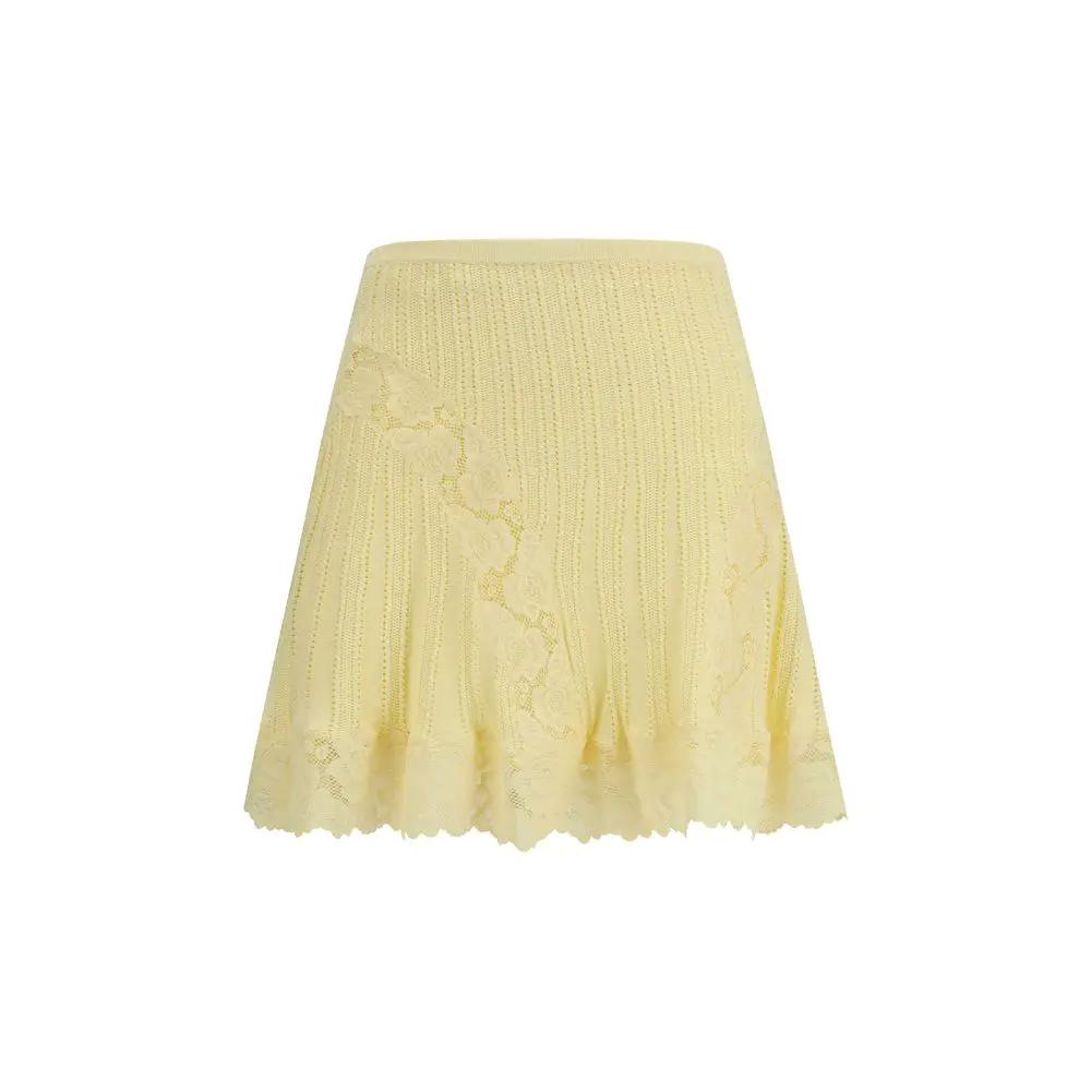 Mini-jupe bicolore en viscose Self-Portrait