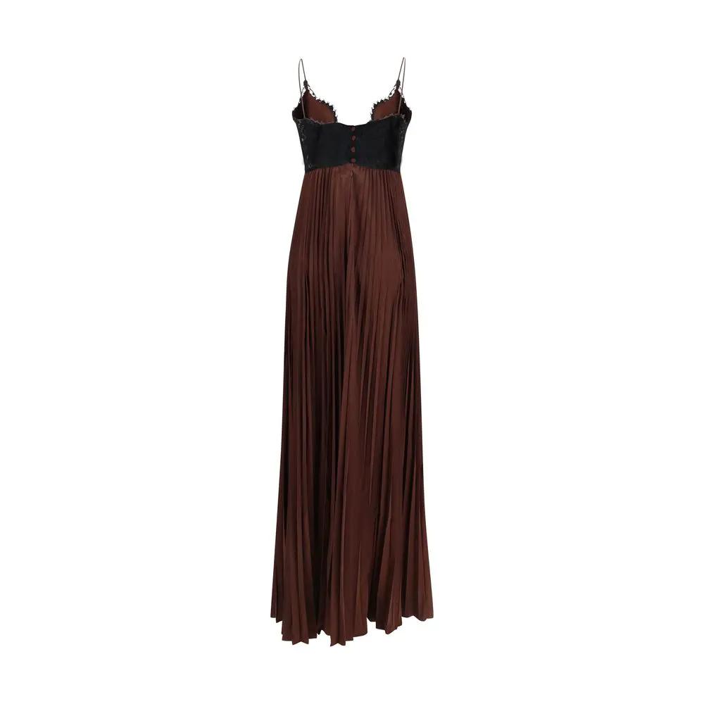 Robe décontractée en polyester marron Self-Portrait