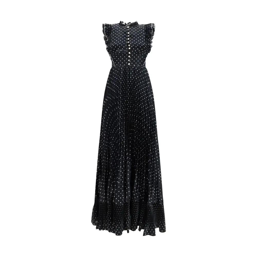 Self-Portrait Black Polyester Casual Dress