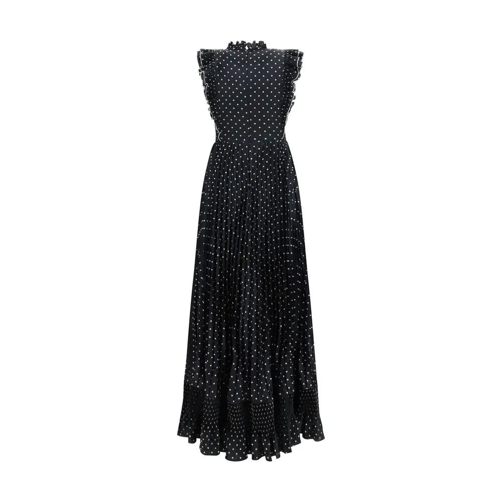 Self-Portrait Black Polyester Casual Dress