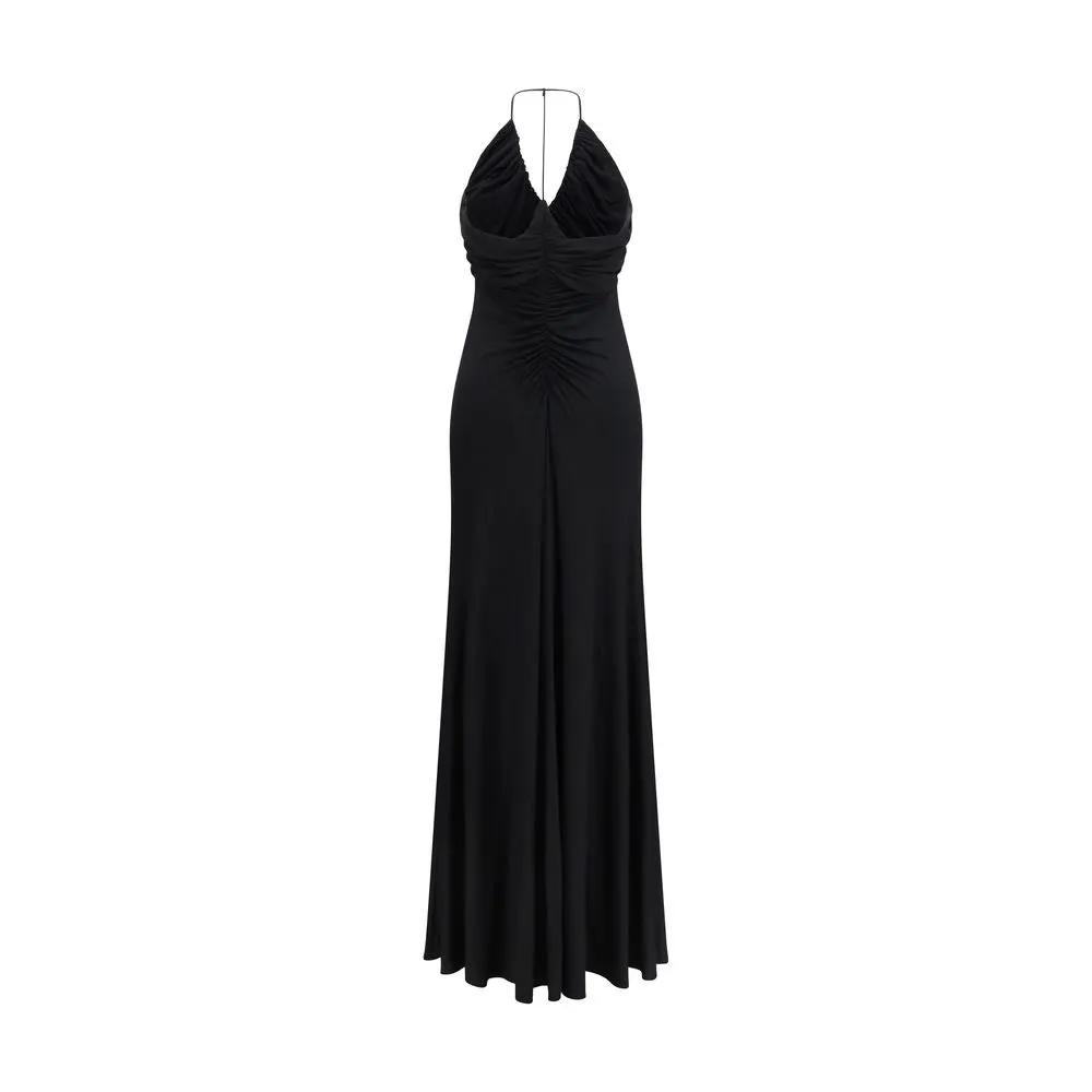 Robe longue noire dos nu pour femme – Robe de cocktail dos nu Self-Portrait SS26