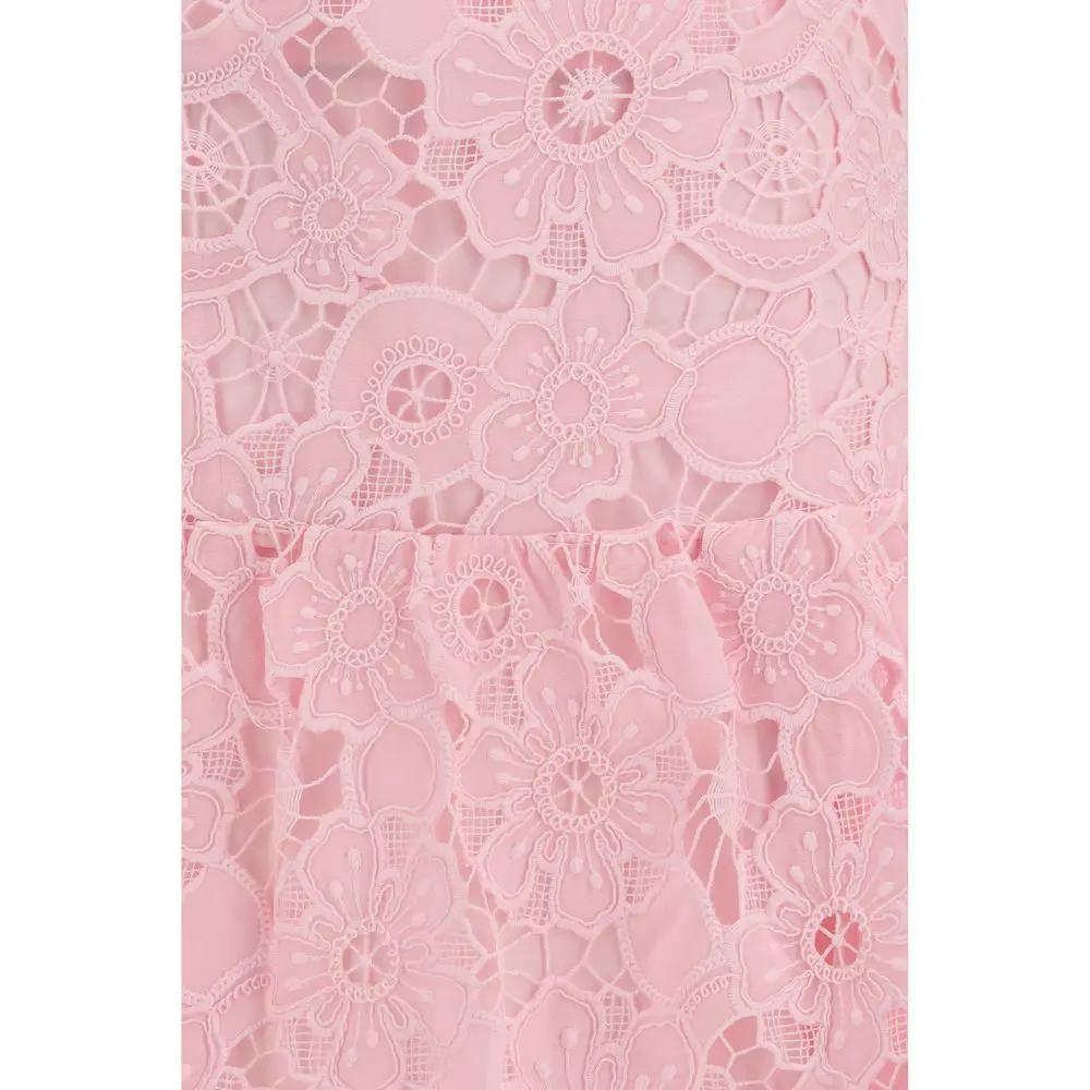 Mini-robe femme multicolore en guipure – Robe trapèze Self-Portrait années 60 PE26