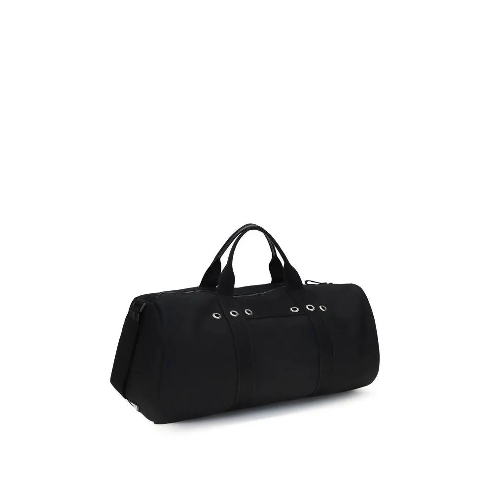 Sac de voyage en toile noire – Sac de week-end Prada Logo PE26