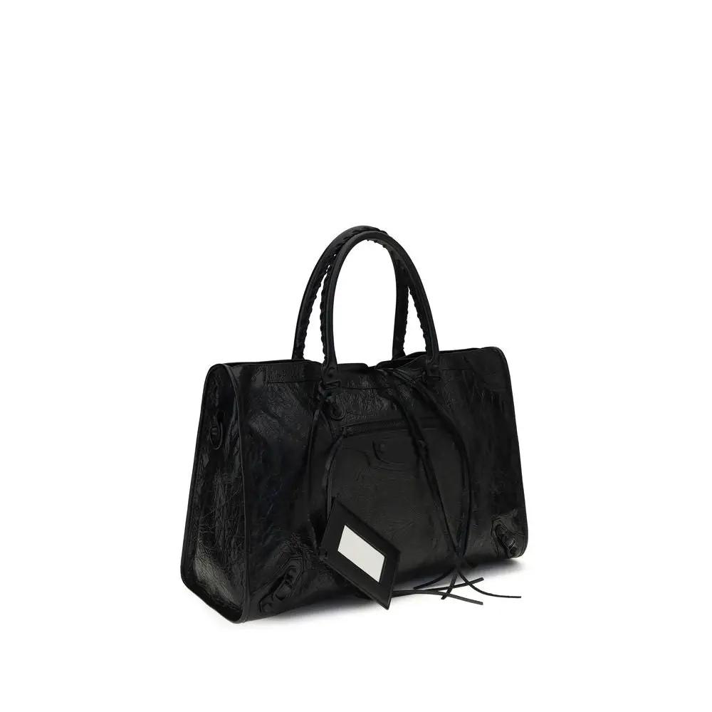 Balenciaga Black Lamb Ovis Aries Aries Shoulder Bag