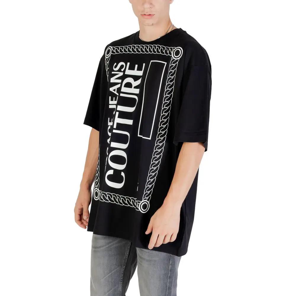 T-shirt en coton noir Versace Jeans