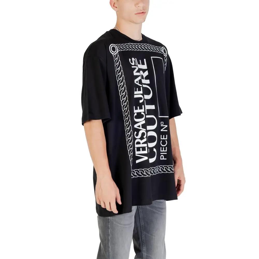T-shirt en coton noir Versace Jeans
