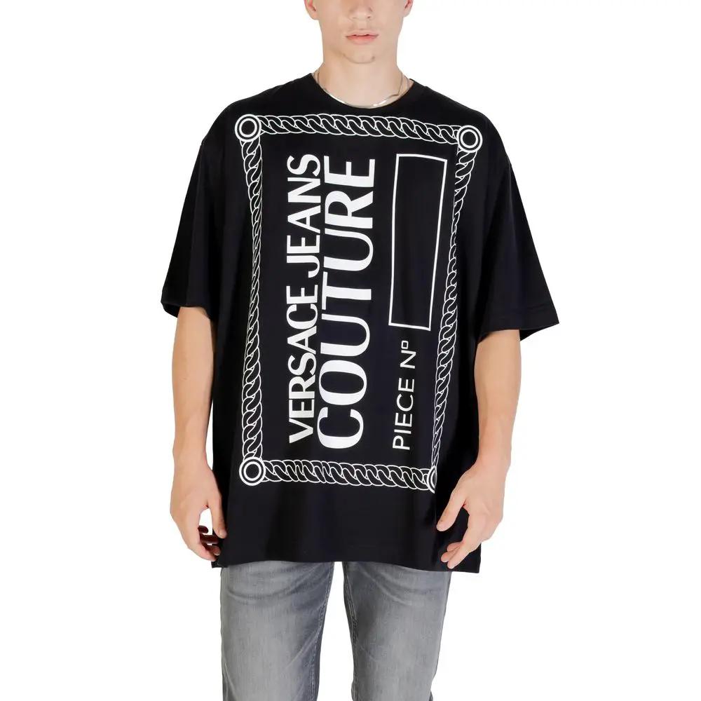T-shirt en coton noir Versace Jeans