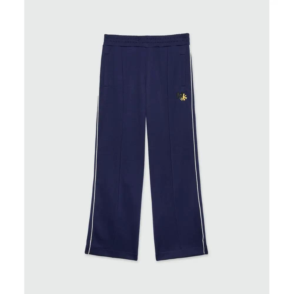 MSGM Blue Polyester Joggers (Workout Pants)