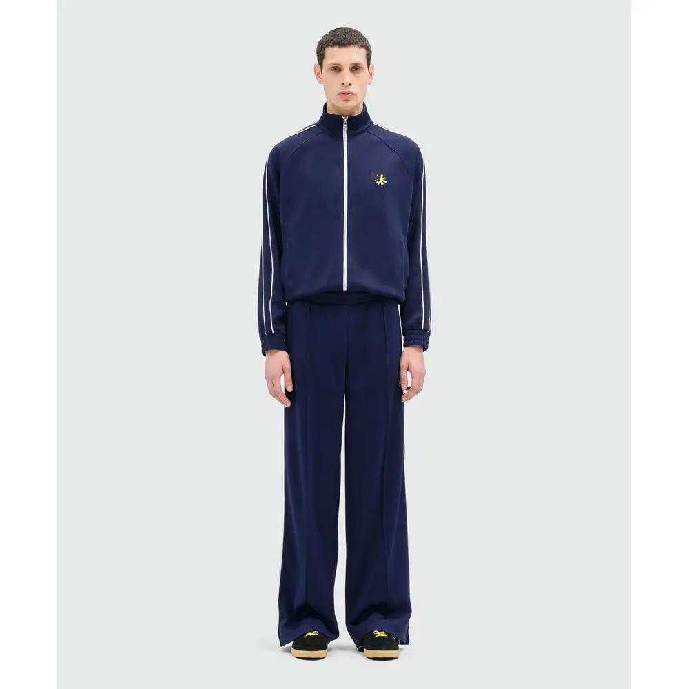 MSGM Blue Polyester Joggers (Workout Pants)