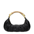 Women’s Black Leather Handbag – Balmain Vintage Effect Logo Bag
