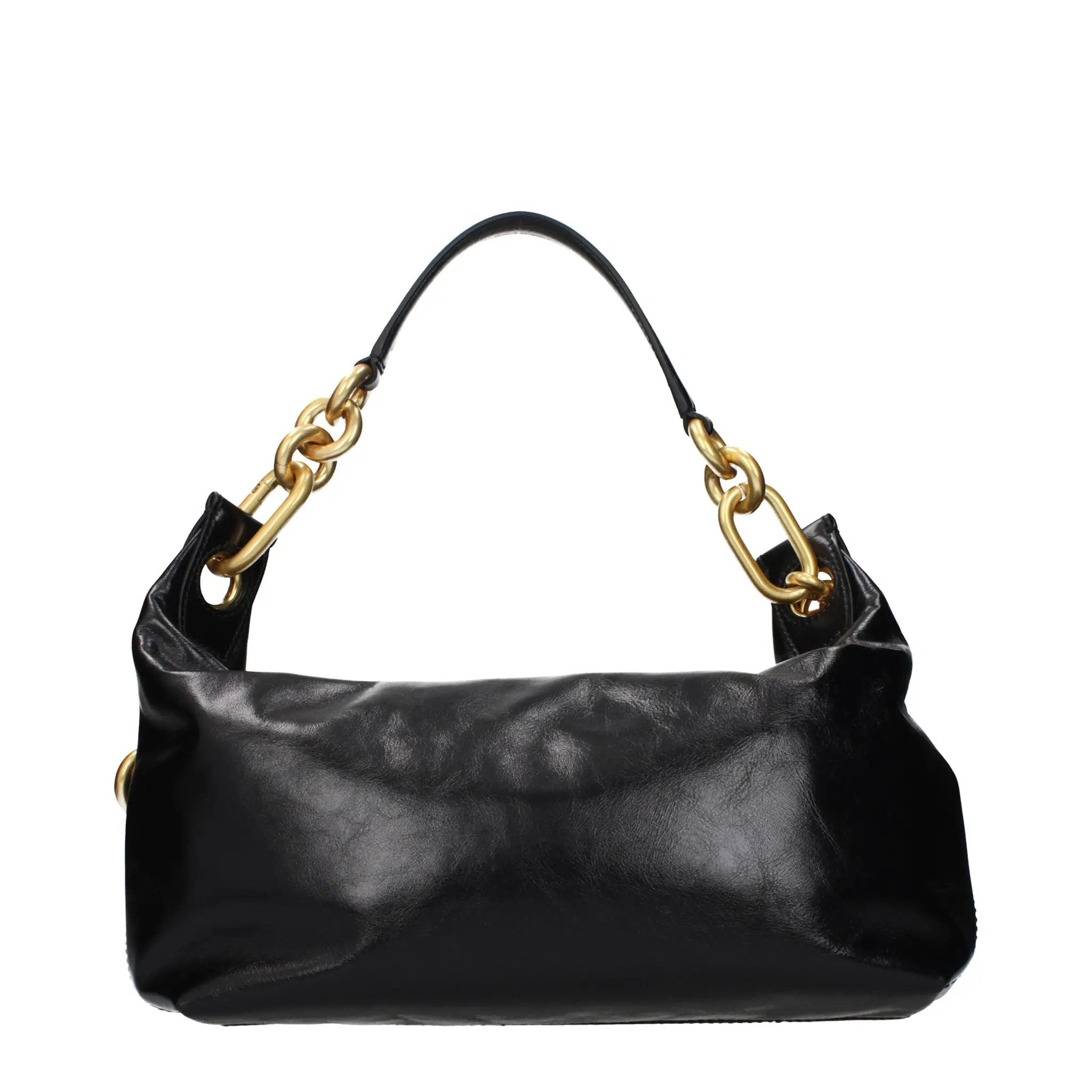 Sac bandoulière Balmain en cuir noir