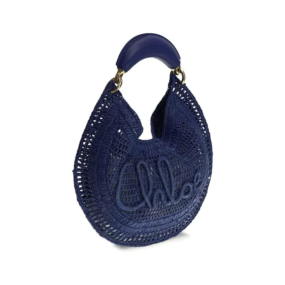Chloé Black Raffia Shoulder Bag