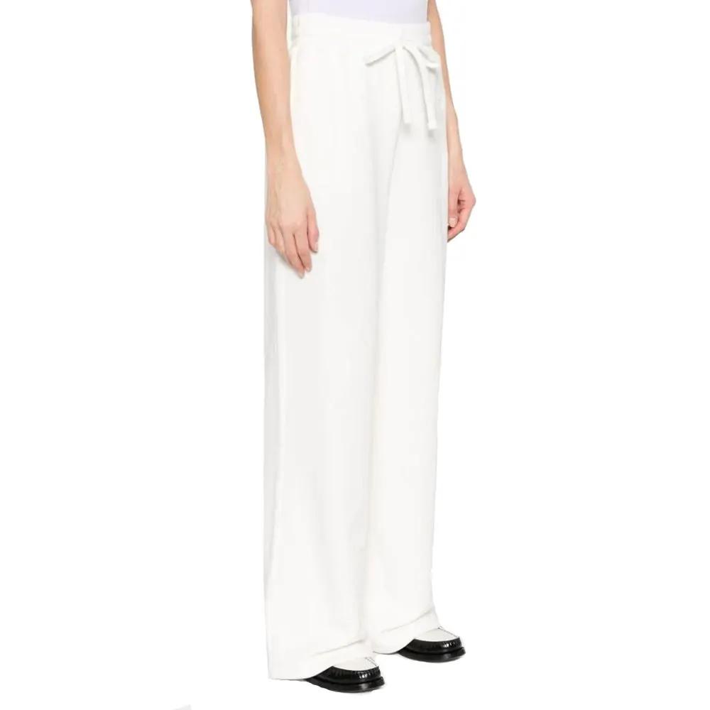 Women’s White Cotton Joggers – Gucci Wide-Leg Logo Sweatpants
