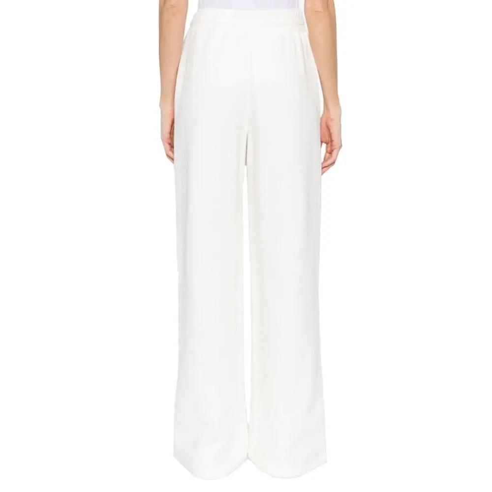 Women’s White Cotton Joggers – Gucci Wide-Leg Logo Sweatpants