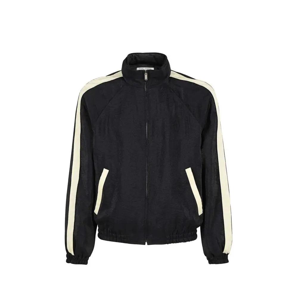 Bomber technique homme noir – Blouson zippé Saint Laurent avec capuche dissimulée