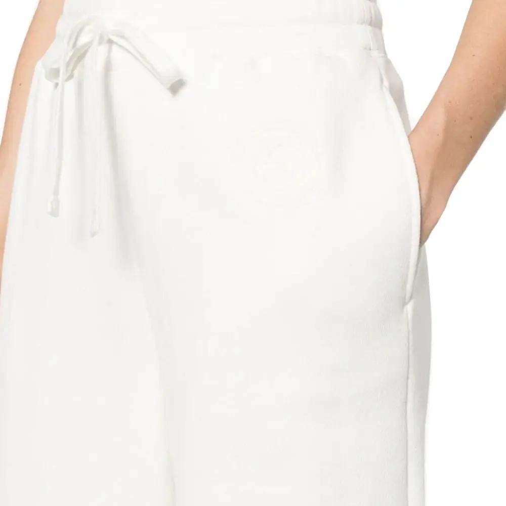 Women’s White Cotton Joggers – Gucci Wide-Leg Logo Sweatpants
