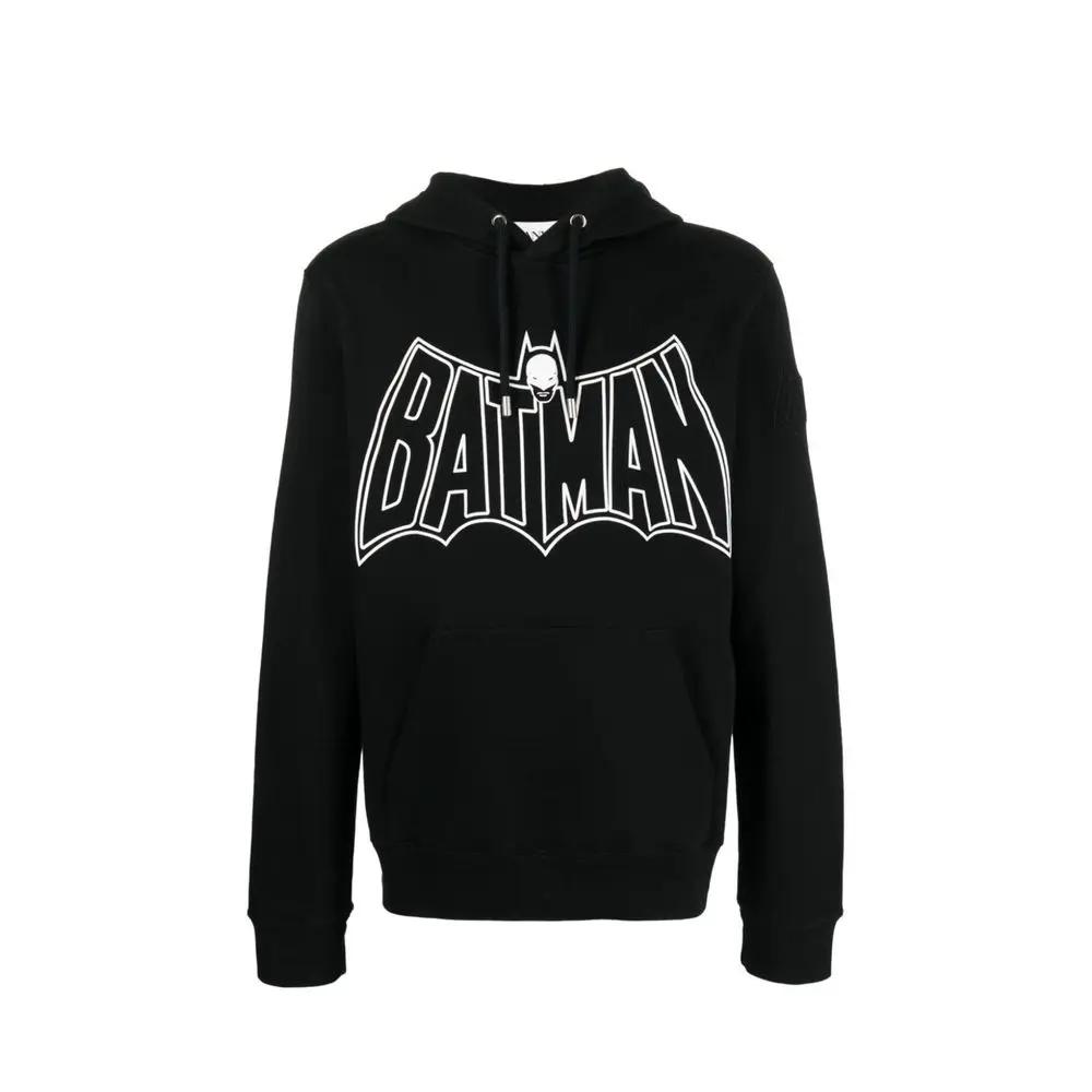 Sweat à capuche noir coton homme – Lanvin imprimé frontal