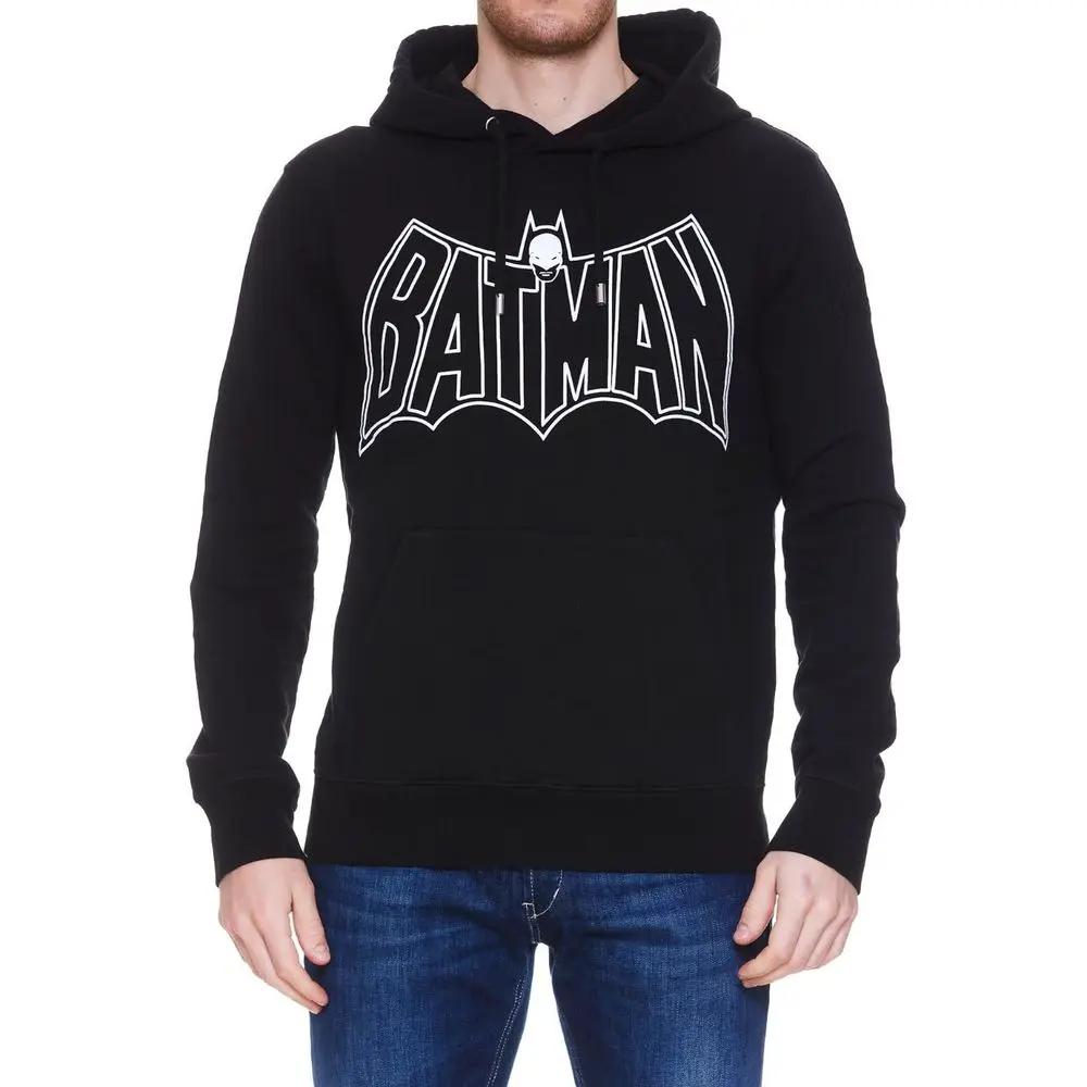 Sweat à capuche noir coton homme – Lanvin imprimé frontal