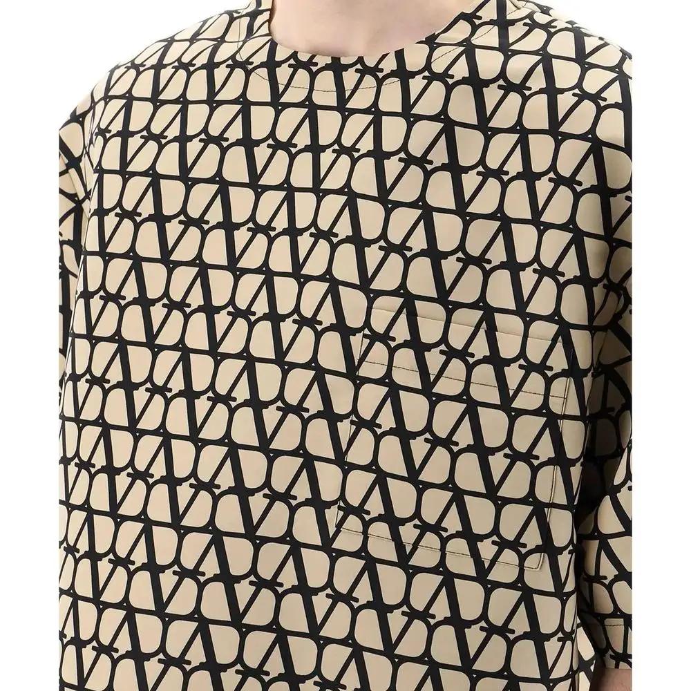 T-shirt marron soie homme – Valentino luxe minimaliste