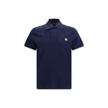 Polo Moose Knuckles en coton bleu