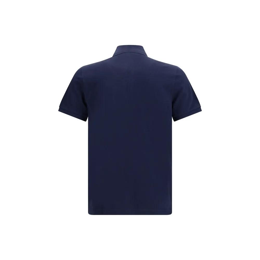 Polo Moose Knuckles en coton bleu